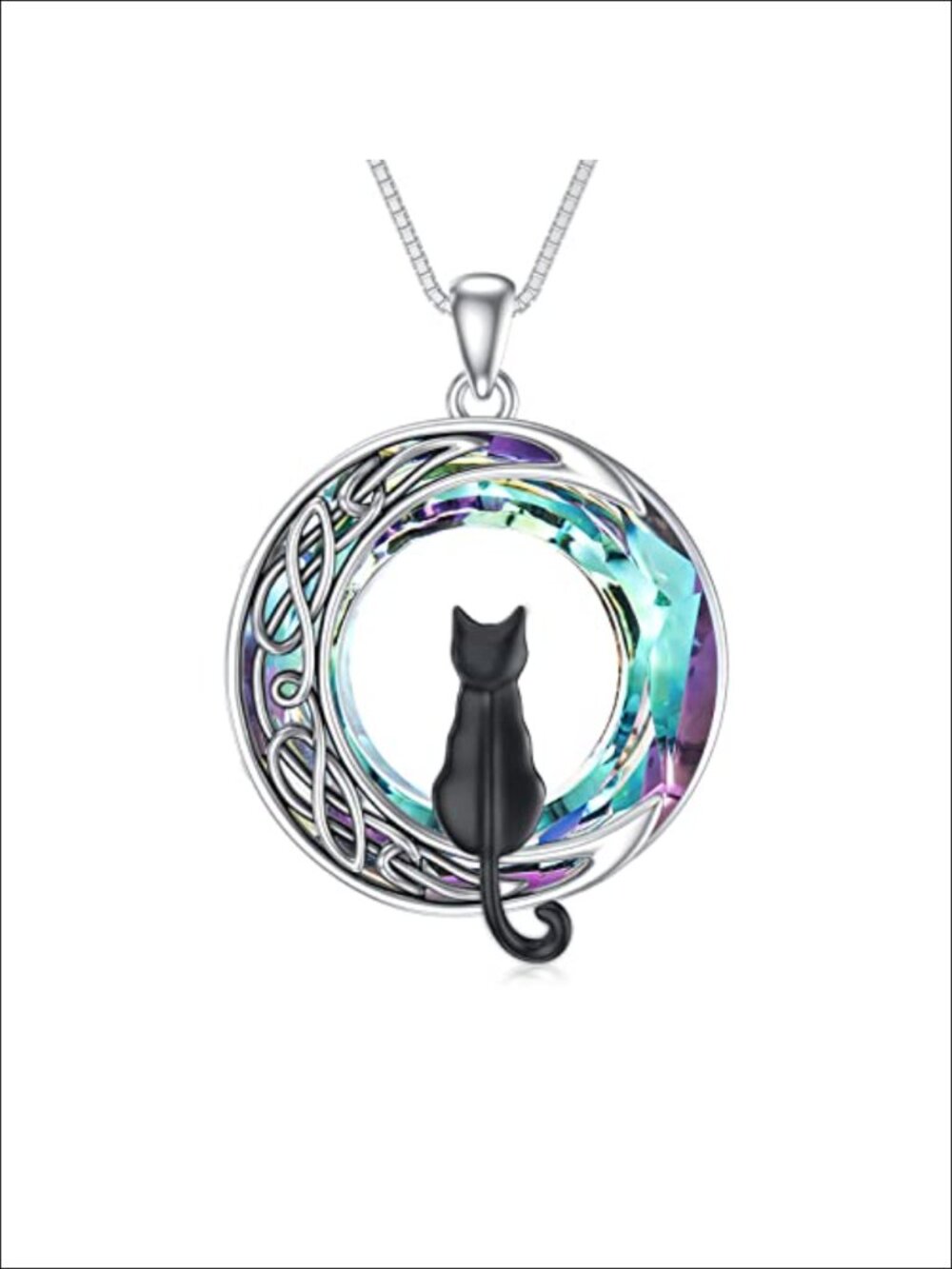 Sterling Silver Cat Pendant Necklace Jewelry for Cat Lovers
